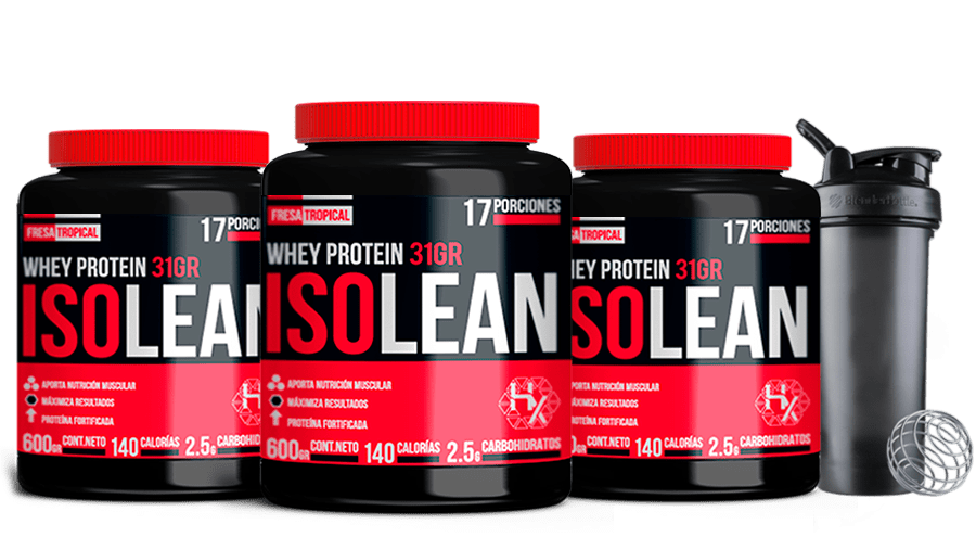 PACK MUSCULO: x3 ISOLEAN 600gr + Shaker
