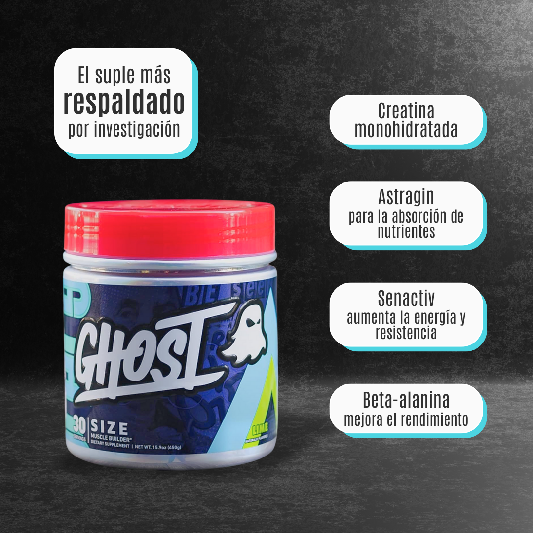 CREATINA GHOST SIZE MUSCLE BUILDER 30 SERV