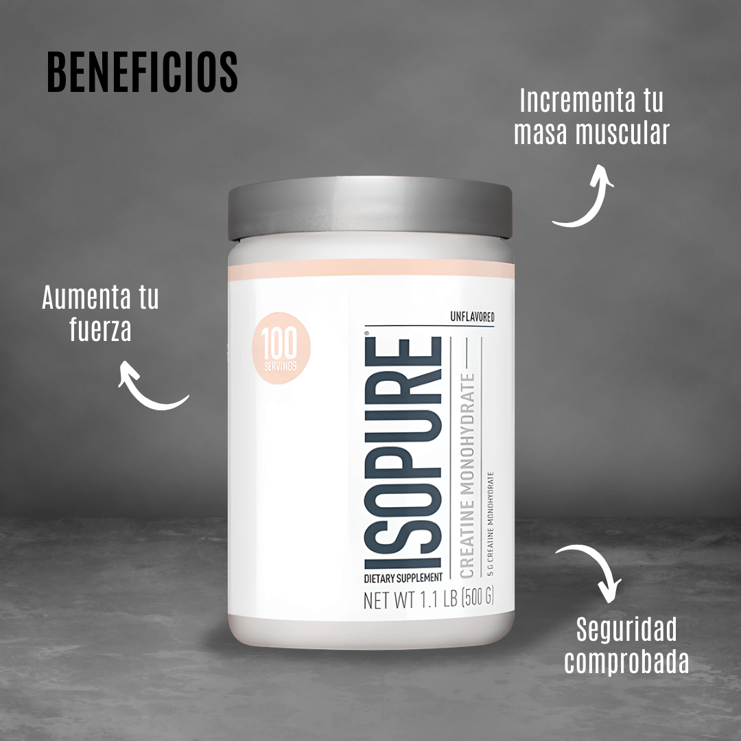 ISOPURE CREATINA MONOHIDRATADA 500G 100 SERVICIOS