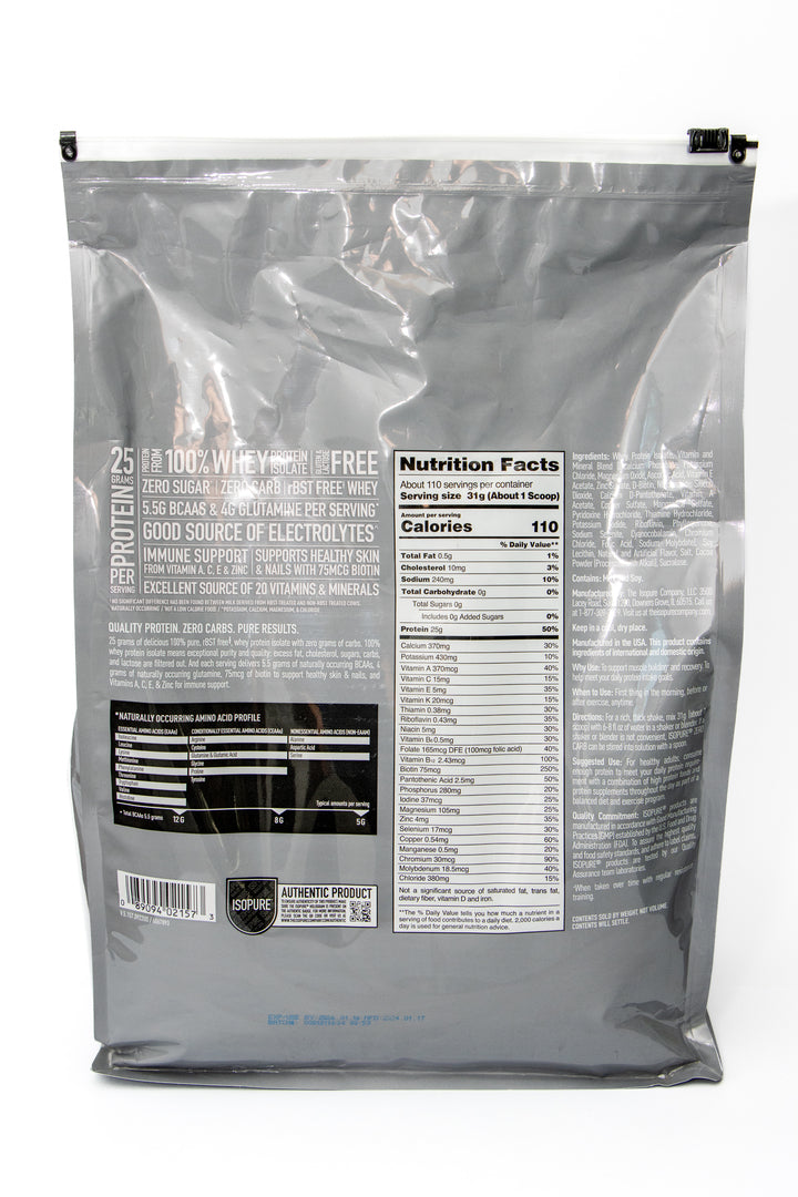 NB ISOPURE ZERO CARB BAG 7.5 LB 110 SERV