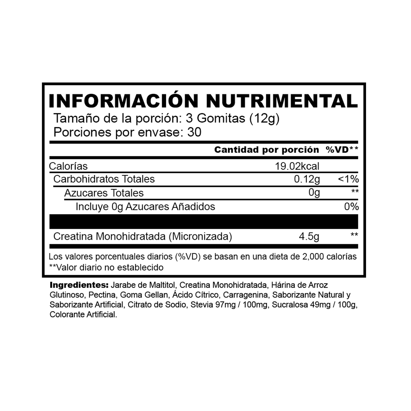 CREATINA MONOHIDRATADA GOMITAS