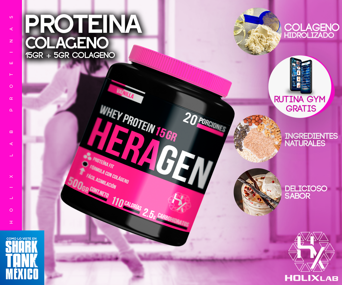 Heragen 500gr - Sabor Vainilla / Proteina + colageno