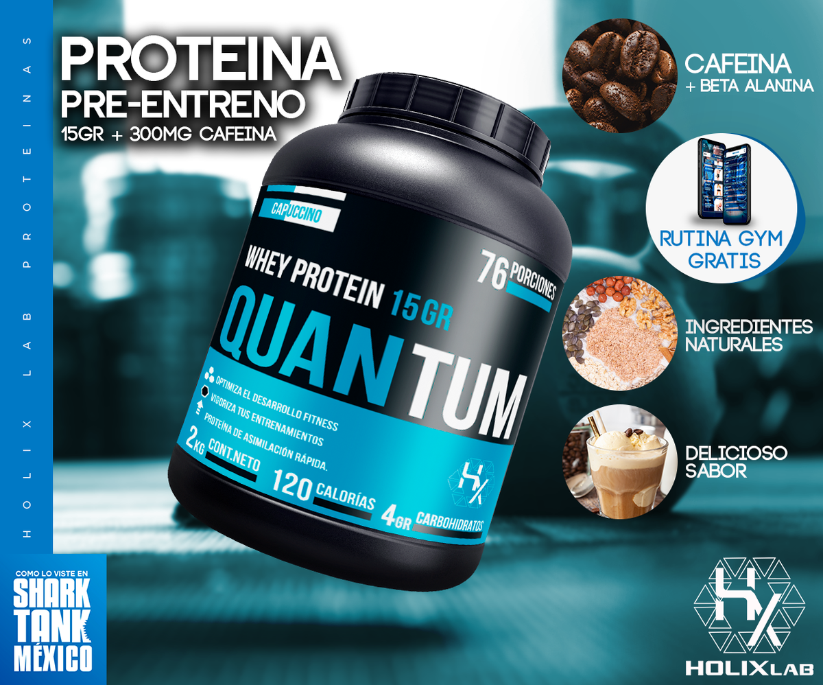 Quantum 500GR - Whey Protein / Proteina + preentreno