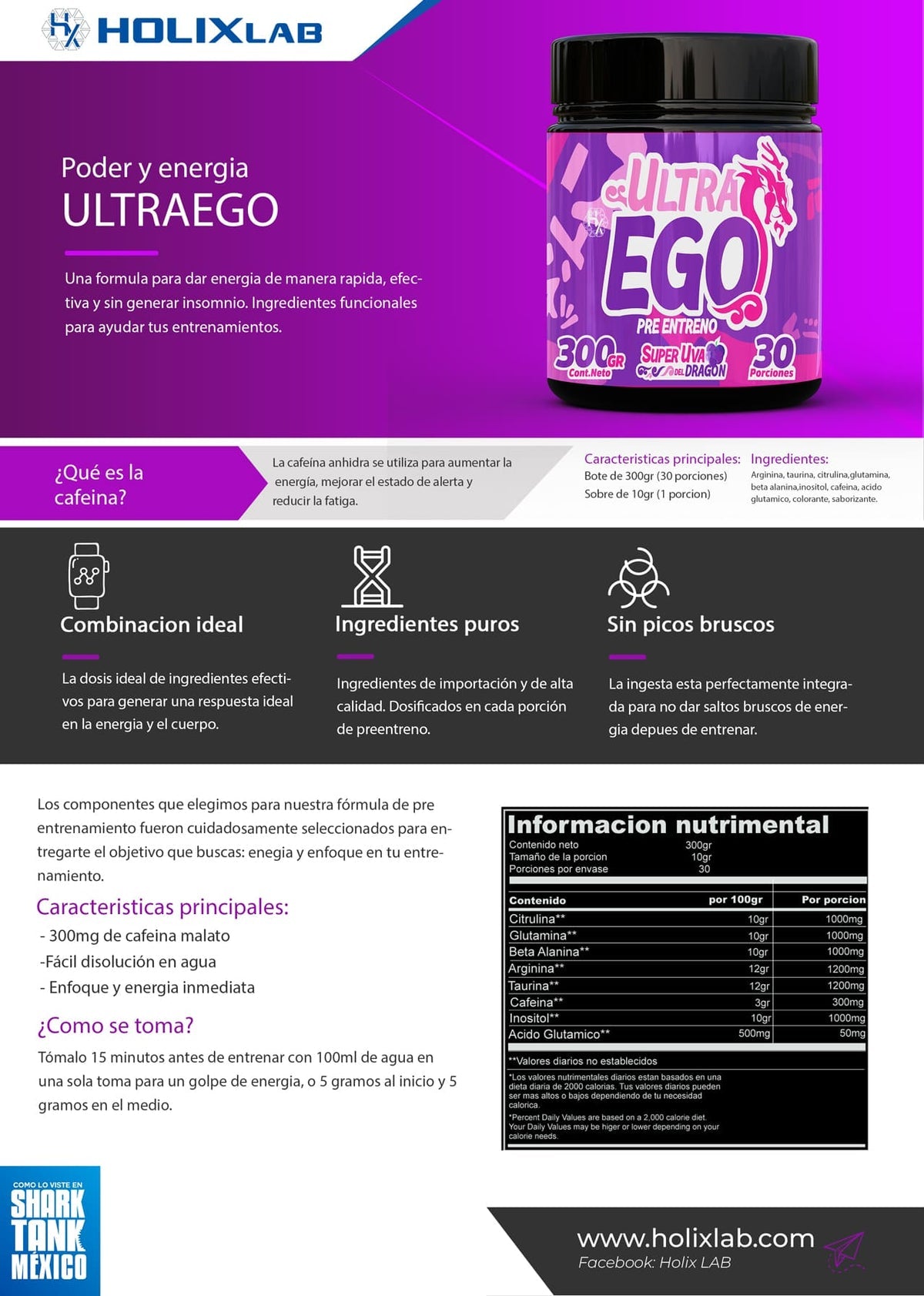 ULTRA EGO - PREENTRENO ENERGIA Y ENFOQUE