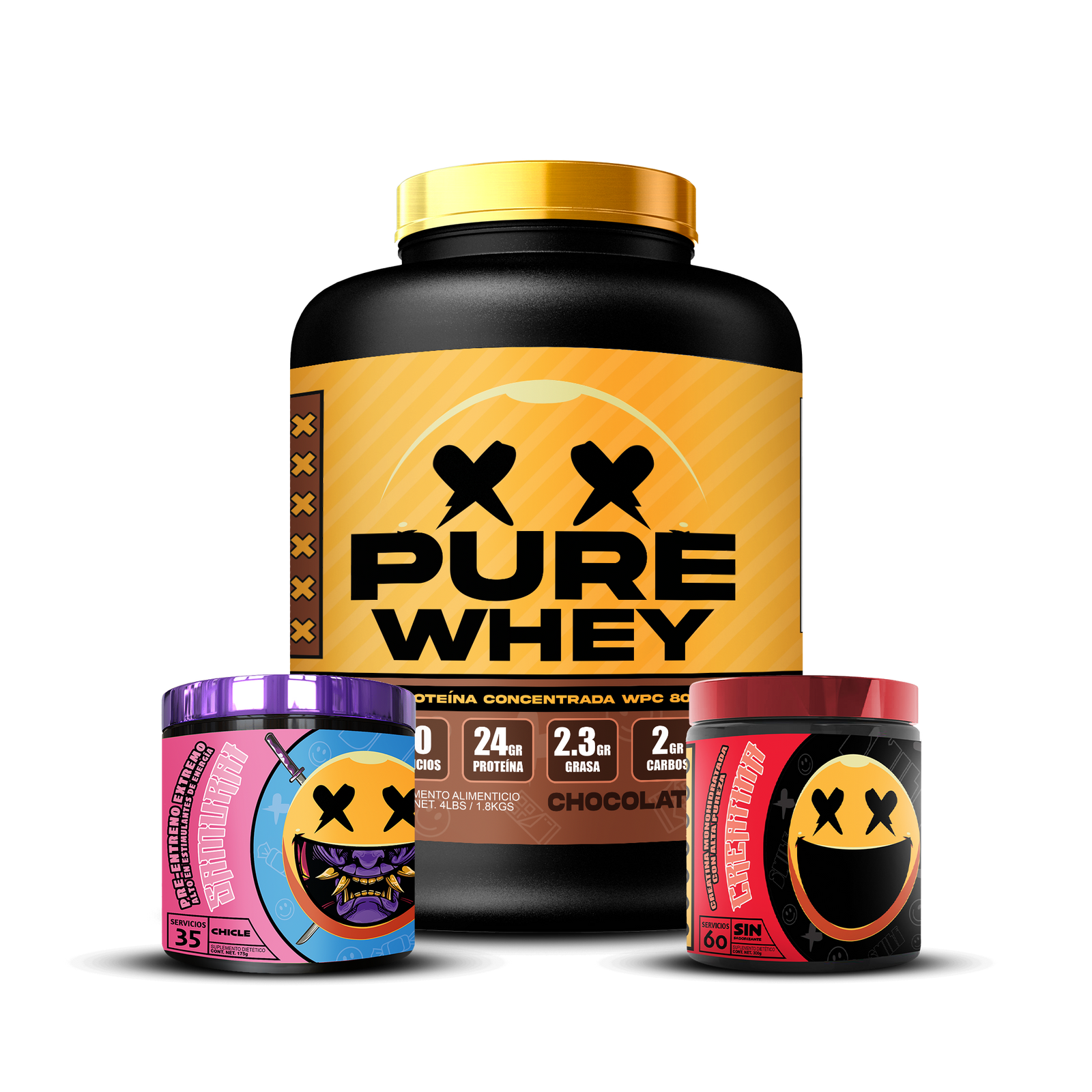 PURE WHEY 4lbs / CREATINA 60s / SAMURAI