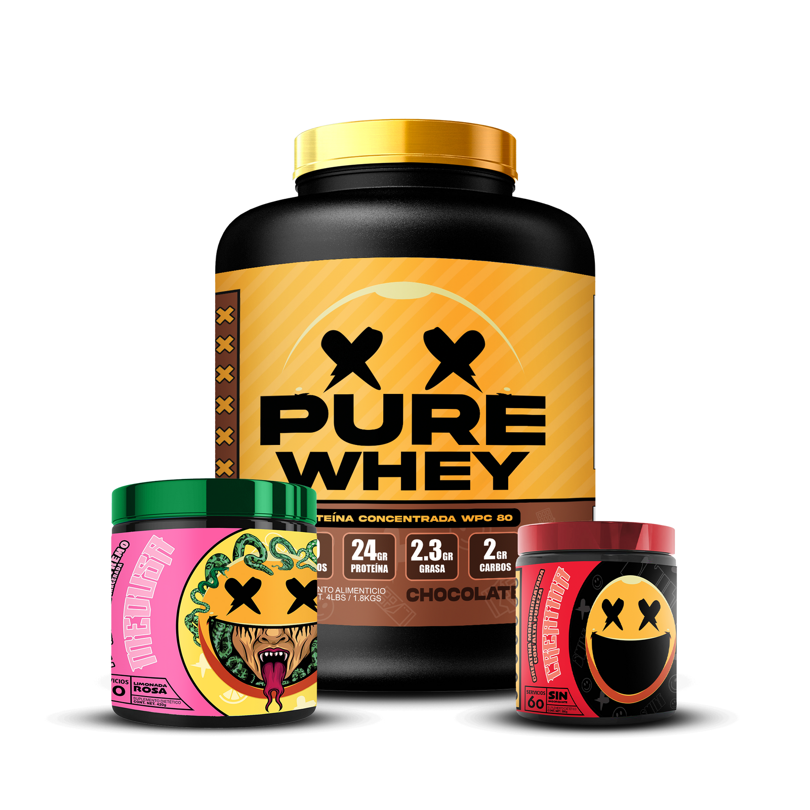 PURE WHEY 4lbs / CREATINA 60s / MEDUSA