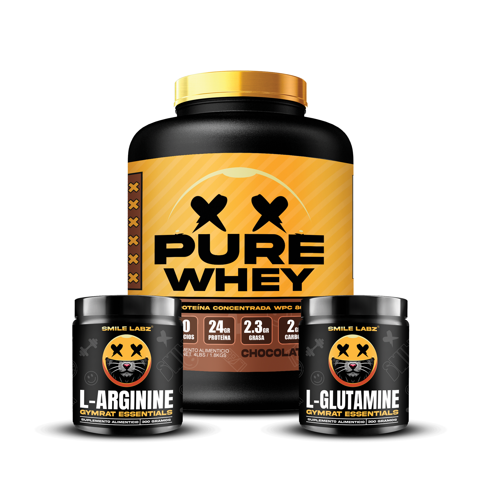 PURE WHEY 4lbs / L-GLUTAMINE / L-ARGININE