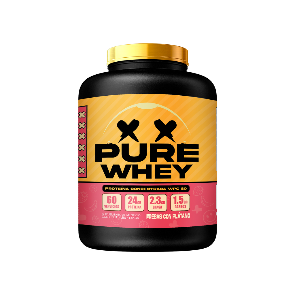 PURE WHEY 4lbs // Fresas con Plátano