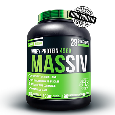 VOLUMEN PACK: Massiv 3,5kg + Creatina 500gr + Pre ultrain 300gr + Colageno 600gr + Shaker