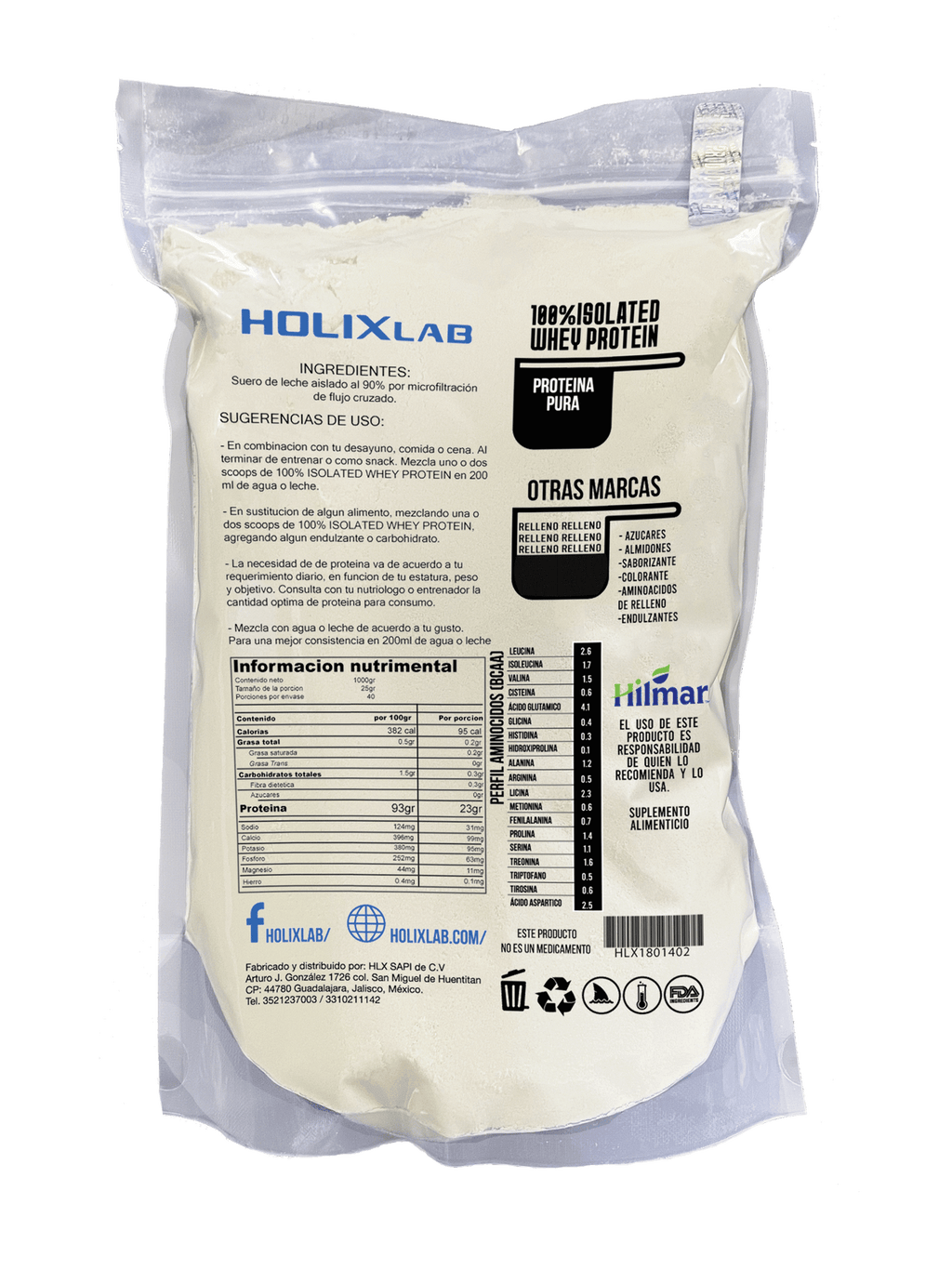 Isolated Whey Protein 100% - 23gr PROTEINA PURA