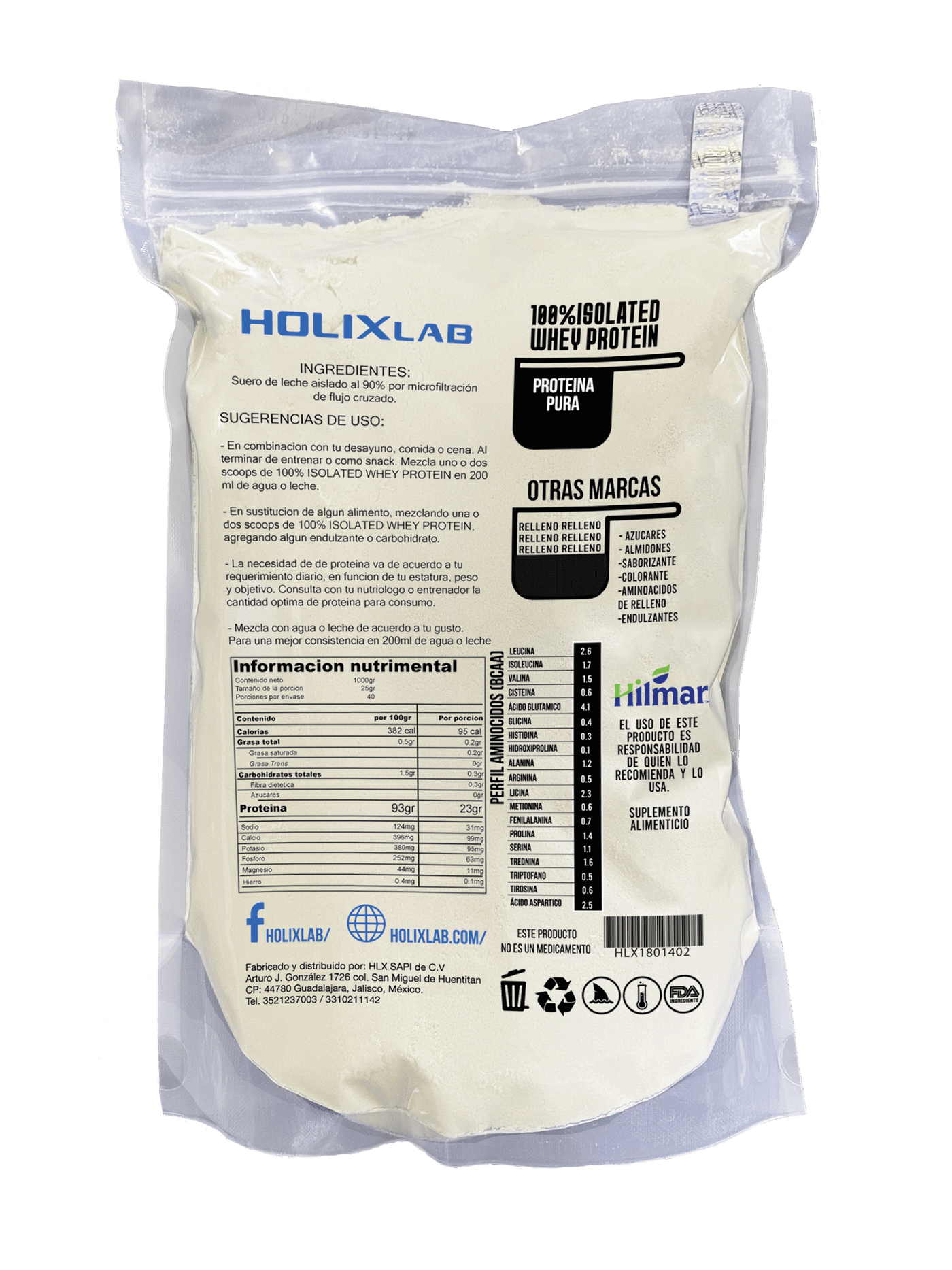 Isolated Whey Protein 100% - 23gr PROTEINA PURA