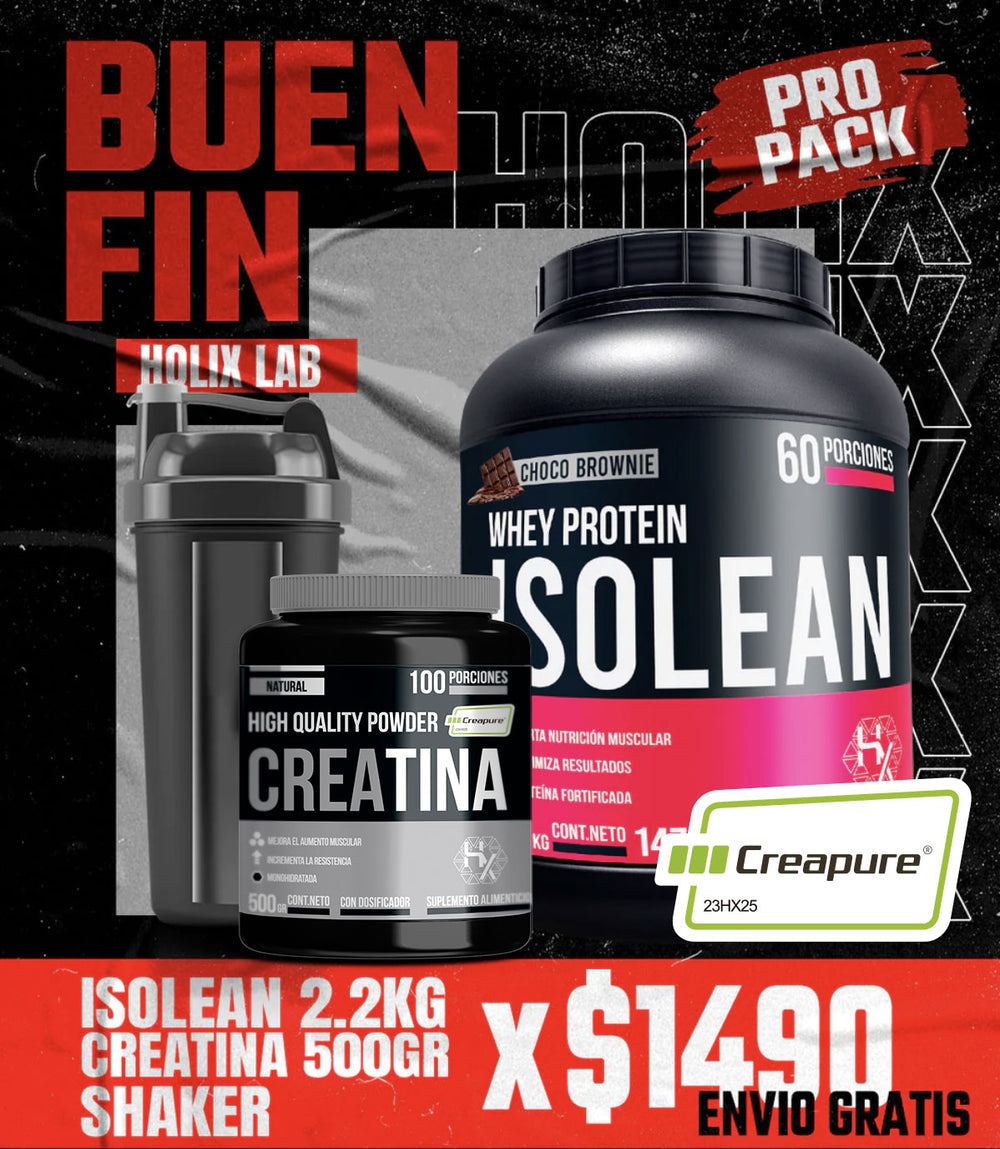 PROPACK: ISOLEAN 2.2KG + CREATINA 𝗖𝗿𝗲𝗮𝗽𝘂𝗿𝗲® + SHAKER + ENVIO GRATIS