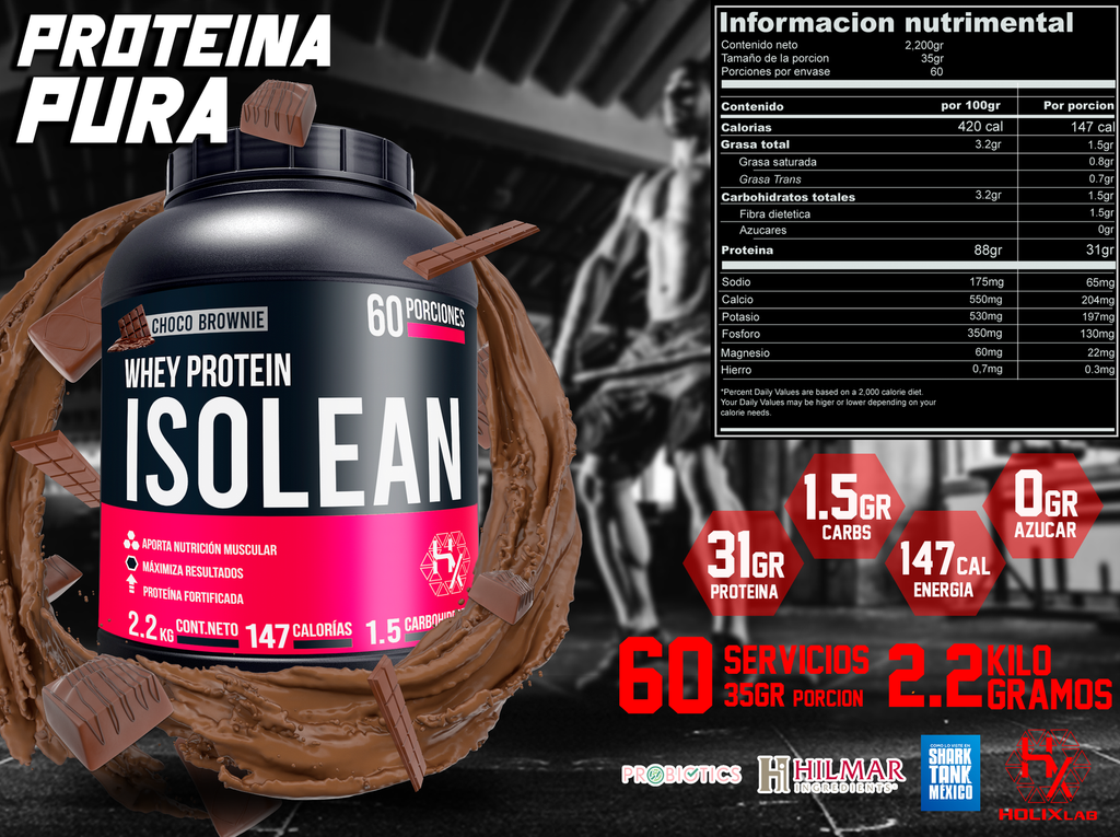 Isolean 2.2 kg - Whey Protein + ENVÍO GRATIS