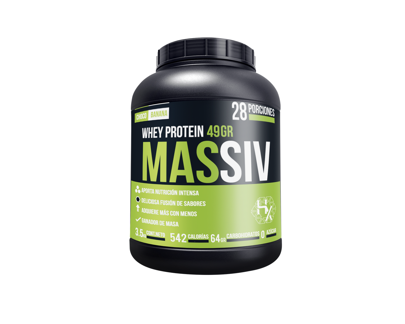 Massiv 3.5 kg - Sabor CHOCOBANANA: proteina + Carbohidratos