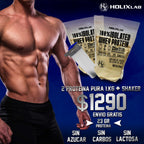 2 PROTEINA PURA AISLADA 1KG + SHAKER + ENVIO GRATIS